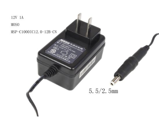 Picture of MOSO MSP-C1000IC12.0-12B-CN AC Adapter 5V-12V MSP-C1000IC12.0-12B-CN