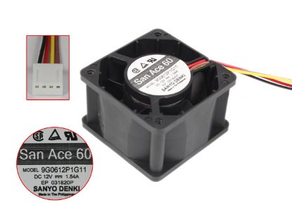 Picture of Sanyo Denki 9G0612P1G11 Server-Square Fan 9G0612P1G11