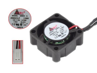 Picture of ETRI 290DH Server - Square Fan A, 290DH1LP, w35x2x2, 12V 0.72W