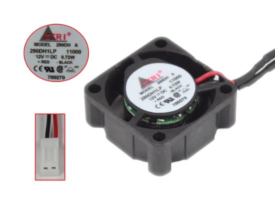 Picture of ETRI 290DH Server - Square Fan A, 290DH1LP, w35x2x2, 12V 0.72W