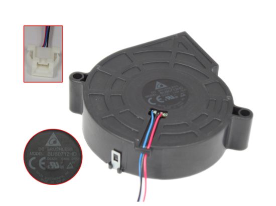 Picture of Delta Electronics BUB0712HD Server - Blower Fan DD57, bw75x75x20mm, 3-wire, 12V 0.40A
