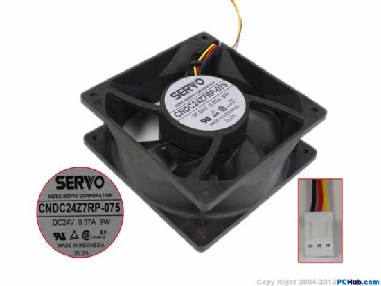 Picture of Japan Servo CNDC24Z7RP-075 Server - Square Fan sq120x120x38, 3w, DC 24V 0.37A