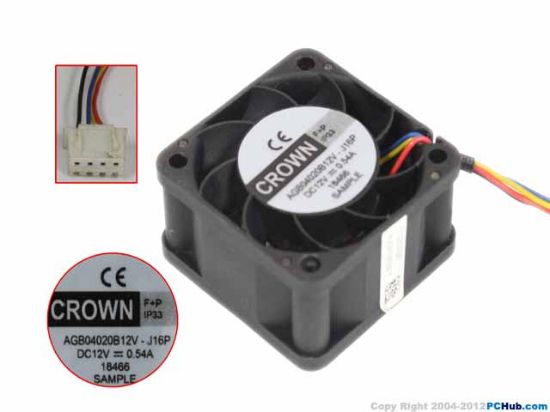 Picture of CROWN AGB04020B12V Server-Square Fan AGB04020B12V, -J16P