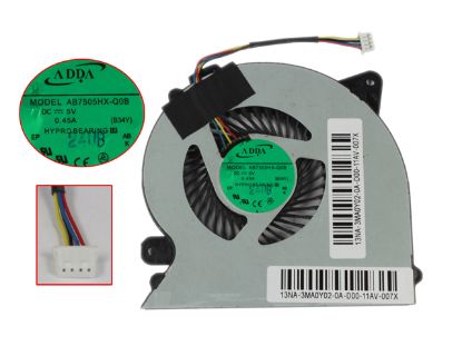 Picture of ADDA AB7505HX-Q0B Cooling Fan  (B34Y), 5V 0.45A, Bare Fan