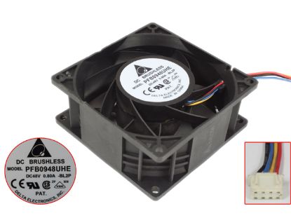 Picture of Delta Electronics PFB0948UHE Server - Square Fan BL2P, sq90x90x38mm, 4-wire, 48V 0.80A