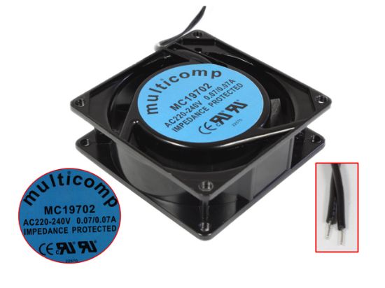 Picture of Multicomp MC19702 Server-Square Fan MC19702, Alloy