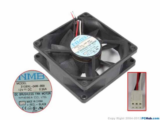 Picture of Delta Electronics AFB0712HHB Server - Square Fan -5A77, sq70x70x15, 3-wire, 12V 0.45A