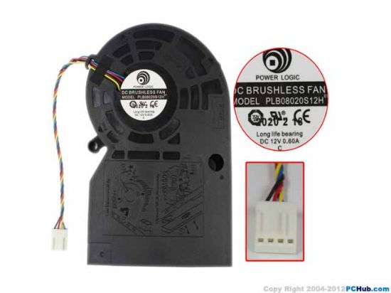 Picture of Power Logic PLB08020S12H Cooling Fan  12V 0.60A, Bare fan