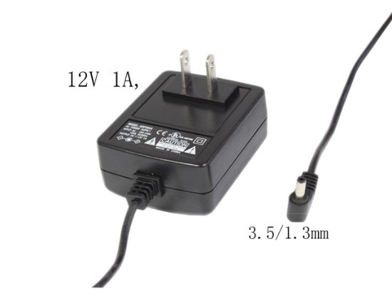 Picture of PCH OEM Power AC Adapter - Compatible ADPV60A, 12V 1A, 3.5/1.3mm, US 2-Pin, New