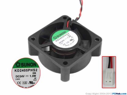 Picture of SUNON KD2405PHS2 Server - Square Fan GN, SF50x50x15, w100x2x2, 24V 1.3W