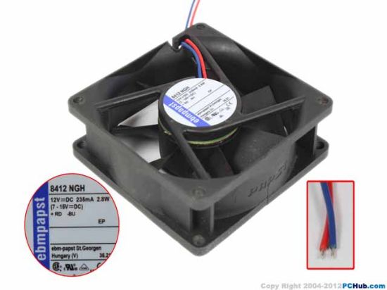 Picture of ebm-papst 8412 NGH Server-Square Fan 8412 NGH