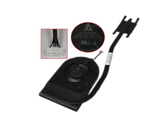 Picture of Lenovo ThinkPad T570 Cooling Fan  5V 0.50A Heatsink, 01AY472, ND75C17