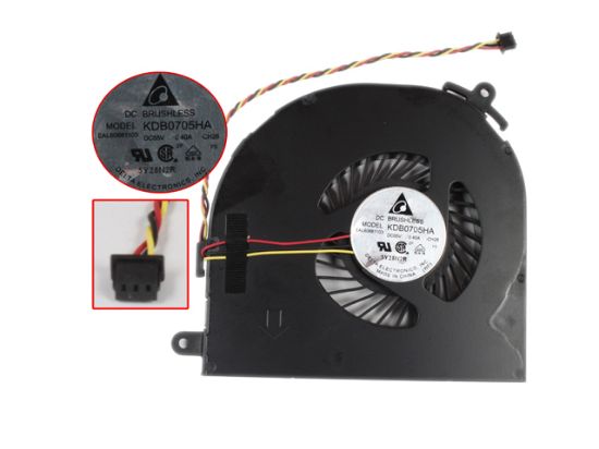 Picture of Delta Electronics KDB0705HA Cooling Fan  CH28, DC5V0.40A, w20x3x3