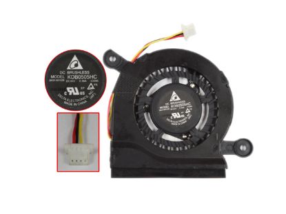 Picture of Delta Electronics KDB0505HC Cooling Fan   -BJ98,  -CG95, DC5V, Bare fan, On the left