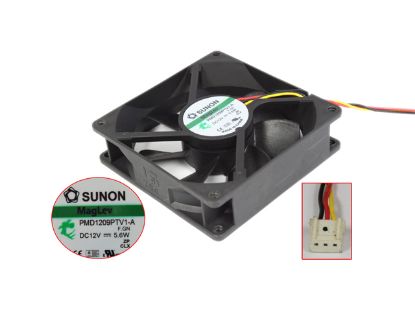 Picture of SUNON PMD1209PTV1-A Server - Square Fan F.GN, sq90x90x25mm, DC 12V 5.6W, w30x3x3