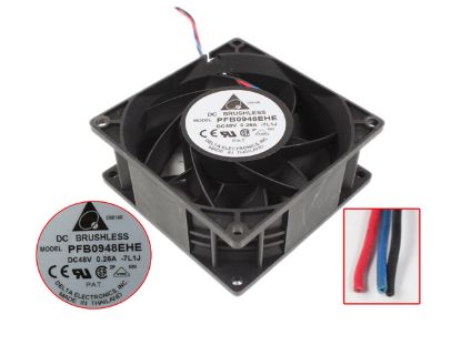 Picture of Delta Electronics PFB0948EHE Server - Square Fan 7L1J, sq90x90x38mm, 3-wire, 48V 0.26A