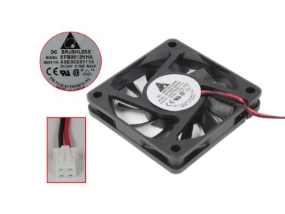 Picture of Delta Electronics EFB0612HHA Server - Square Fan S42X, sq60x60x10mm, 2-wire, 24V 0.16A