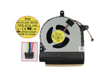 Picture of Forcecon DFS201005810T Cooling Fan  FHCW, DC 5V 0.50A Bare Fan