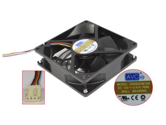 Picture of AVC DS09225B12H Server - Square Fan P099, 12V0.41A, sq92x92x25mm, 4W