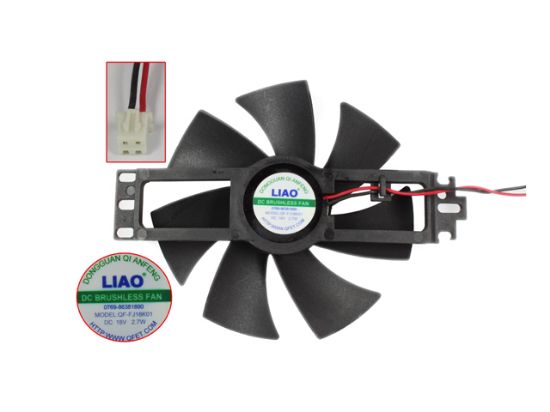 Picture of LIAO QF-FJ18K01 Server - Frameless / GPU Fan 18V 2.7W, W80x2x2, D110xC130, Black