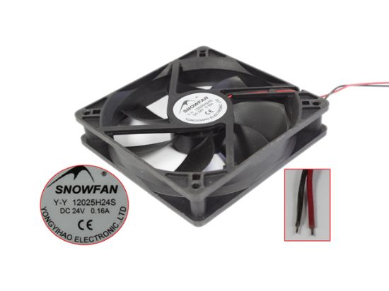 Picture of SNOW FAN / YONGYIHAO YY12025H24S Server - Square Fan sq120x120x25, 2w, DC 24V 0.16A