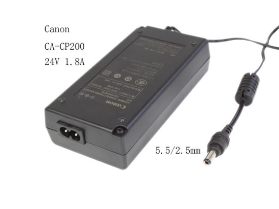 Picture of Canon CA-CP200 B AC Adapter- Laptop 24V 1.8A, Barrel 5.5/2.5mm, 2-Prong