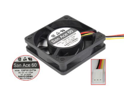 Picture of Sanyo Denki 109P0612H754 Server-Square Fan 109P0612H754