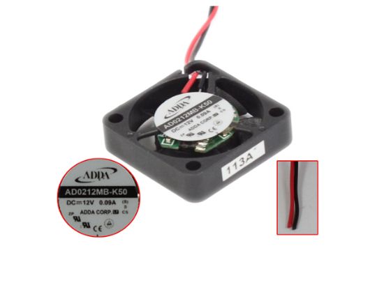 Picture of ADDA AD0212MB-K50 Server - Square Fan (S), sq25x25x7, 2-wire, 12V 0.09A