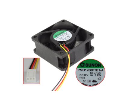 Picture of SUNON PMD1206PTB1-A Server - Square Fan (2).U.F.GN, SF60x60x25, w80x3x3, 12V 3.9W