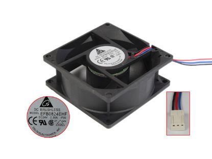 Picture of Delta Electronics EFB0824EHF Server - Square Fan F00, 24V0.35A, sq80x80x32mm, 3W