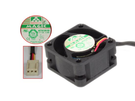 Picture of Protechnic Magic MGT3812HB-R20 Server - Square Fan sq38x38x20, 3w, DC 12V 0.3A