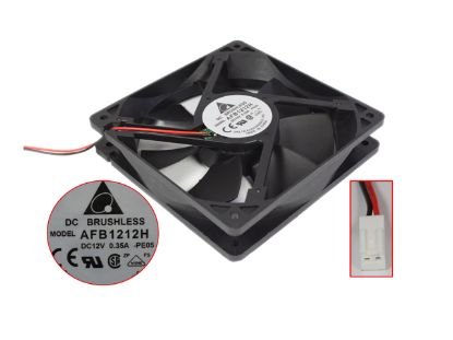 Picture of Delta Electronics AFB1212H Server - Square Fan -PE05, sq120x120x25mm, 2-wire, DC 12V 0.35A