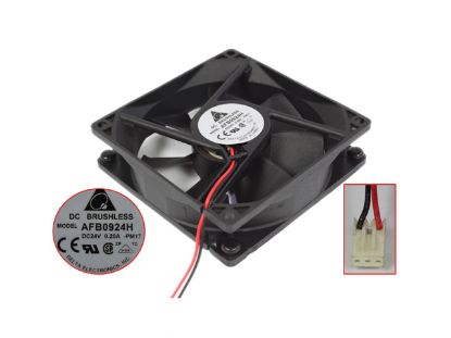 Picture of Delta Electronics AFB0924H Server - Square Fan -PM17, sq92x92x25, w80x2x3, DC 24V 0.2A