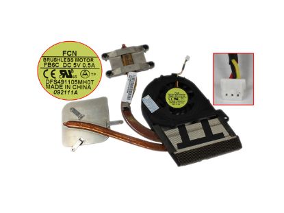 Picture of Toshiba Satellite L650 Series Cooling Fan  FB6C, 5V 0.50A, Heatsink Fan