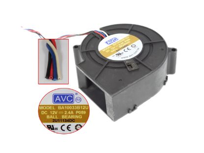 Picture of AVC BA10033B12U Server - Square Fan P059, sq97x97x33mm, 4-wire, DC 12V 2.4A