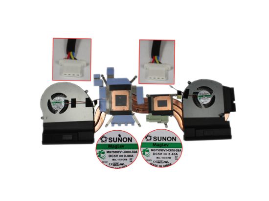 Picture of Dell Alienware M17x Series Cooling Fan  0Y6MN4  DC 5V 0.40A Heatsink Fan, 2Fan, New