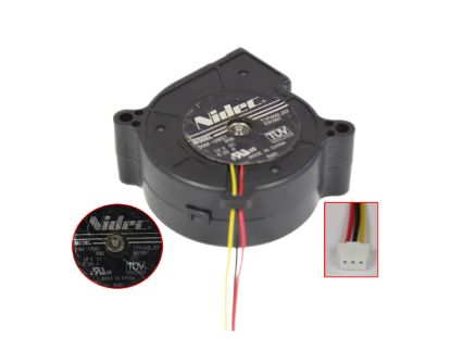 Picture of Nidec D06F-12BS1 Server - Blower Fan 20B, bw60x60x25mm, w60x3x3, 12V 0.33A