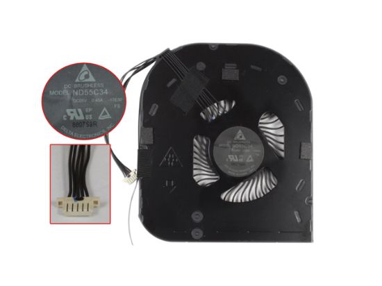 Picture of Lenovo ThinkPad X1 Carbon 6th Gen Cooling Fan ND55C34, 17E30, 01YR204 1YR204