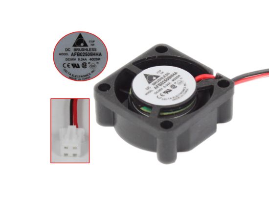 Picture of Delta Electronics AFB02505HHA Server - Square Fan -9D2SR, sq25x25x10mm, 2-wire, DC 5V 0.24A