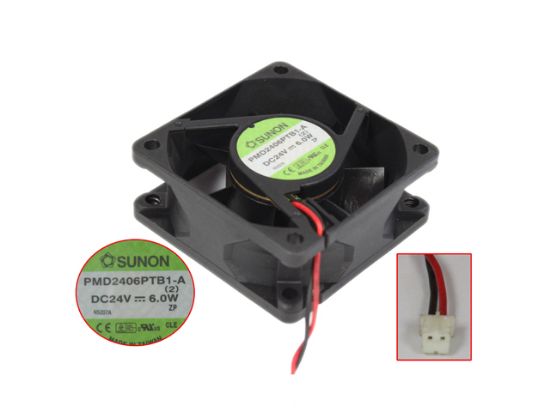 Picture of SUNON PMD2406PTB1-A Server - Square Fan -2, sq60x60x25mm, 2-wire, DC 24V 6.0W