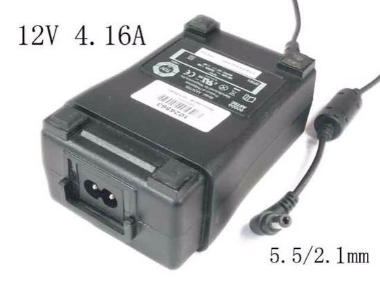 Picture of ASTEC AA24750L AC Adapter 5V-12V 12V 4.16A, Barrel 5.5/2.1mm, 2-Prong