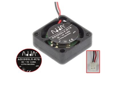 Picture of ADDA AD2005LX-K70 Server - Square Fan sq20x20x7, 2w, DC 5V 0.08A