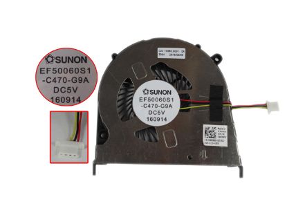 Picture of SUNON EF50060S1-C470-G9A Cooling Fan  023.10080.0001, 5V Bare, W25x3x3xP