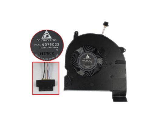 Picture of Delta Electronics ND75C23 Cooling Fan L48269-001, ND75C23, -18E06, 47X8JFATP203B