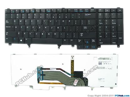 Picture of Dell Latitude E5520 Keyboard US, "NEW" with Backlit, HG3G3