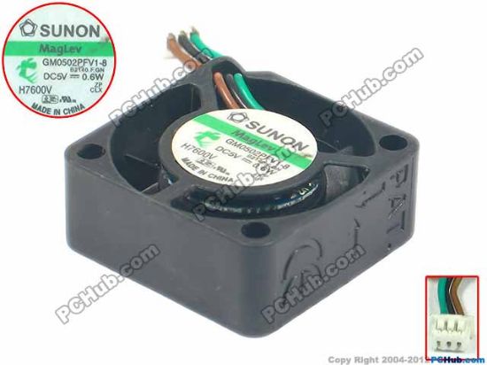 Picture of SUNON GM0502PFV1-8 Server - Square Fan B2140.F.GN, sq25x25x10mm, DC 5V 0.6W, w30x3x3