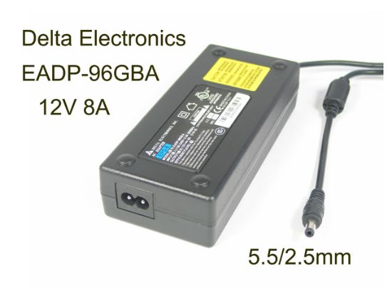 Picture of Delta Electronics EADP-96GB A AC Adapter 12V 8A, 5.5/2.5mm, 2-Prong