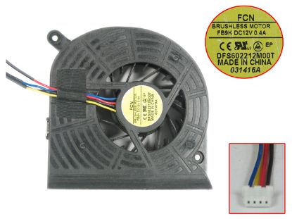 Picture of Forcecon DFS602212M00T Cooling Fan  FB9K, DC 12V 0.4A, Bare Fan