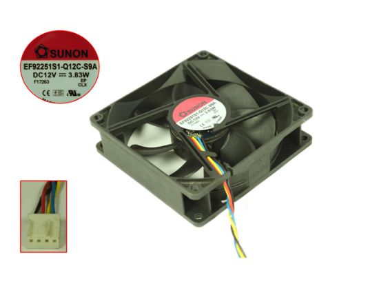 Picture of SUNON EF92251S1-Q12C-S9A Server-Square Fan EF92251S1-Q12C-S9A