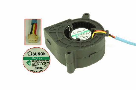 Picture of SUNON GB1245PKV1-8AY Server - Blower Fan 11.B1451A,AR.X.GN, BF45x45x20, w50x3x3, 12V 0.5W